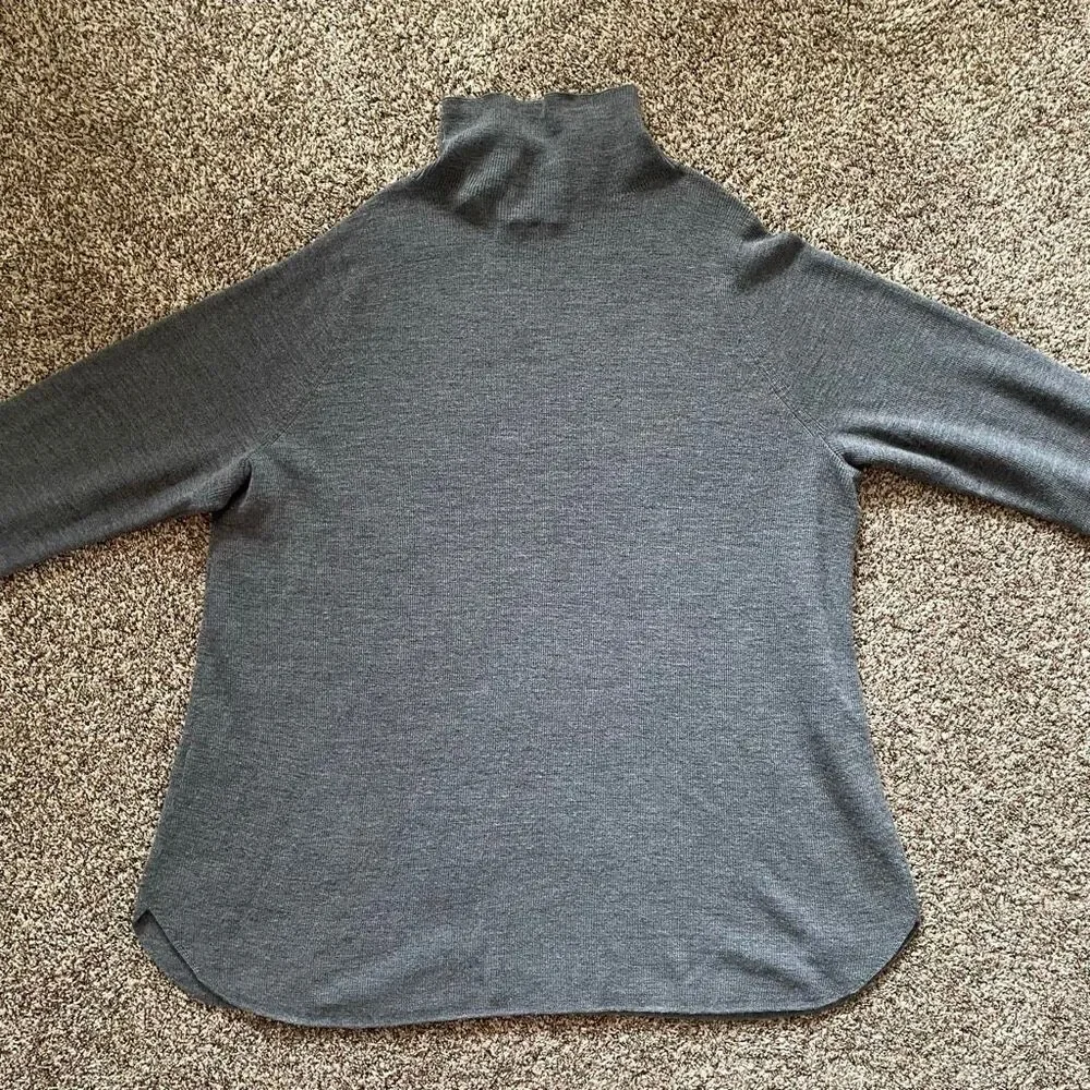 Eileen Fisher 3X grey merino wool sweater